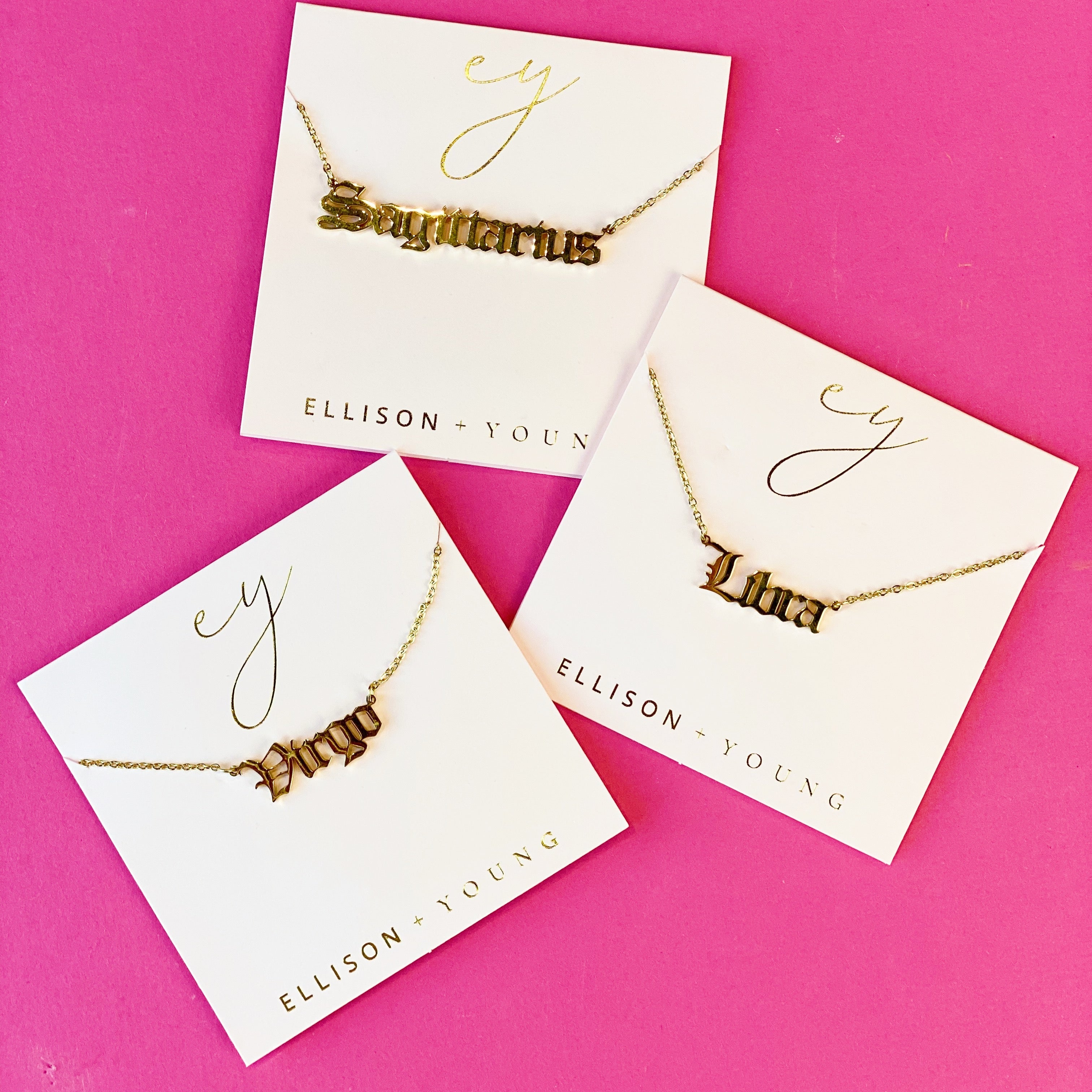 Zodiac necklace gold stainless steel