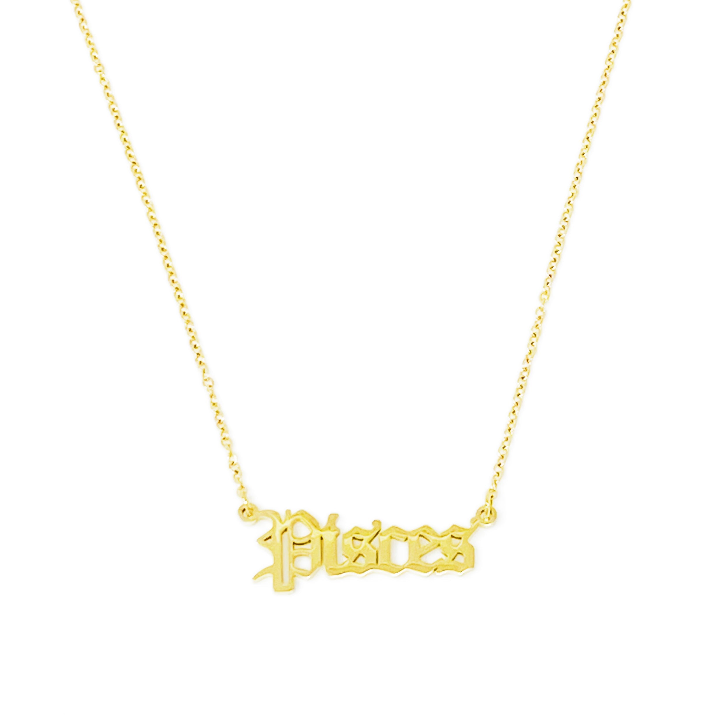 Zodiac necklace gold stainless steel