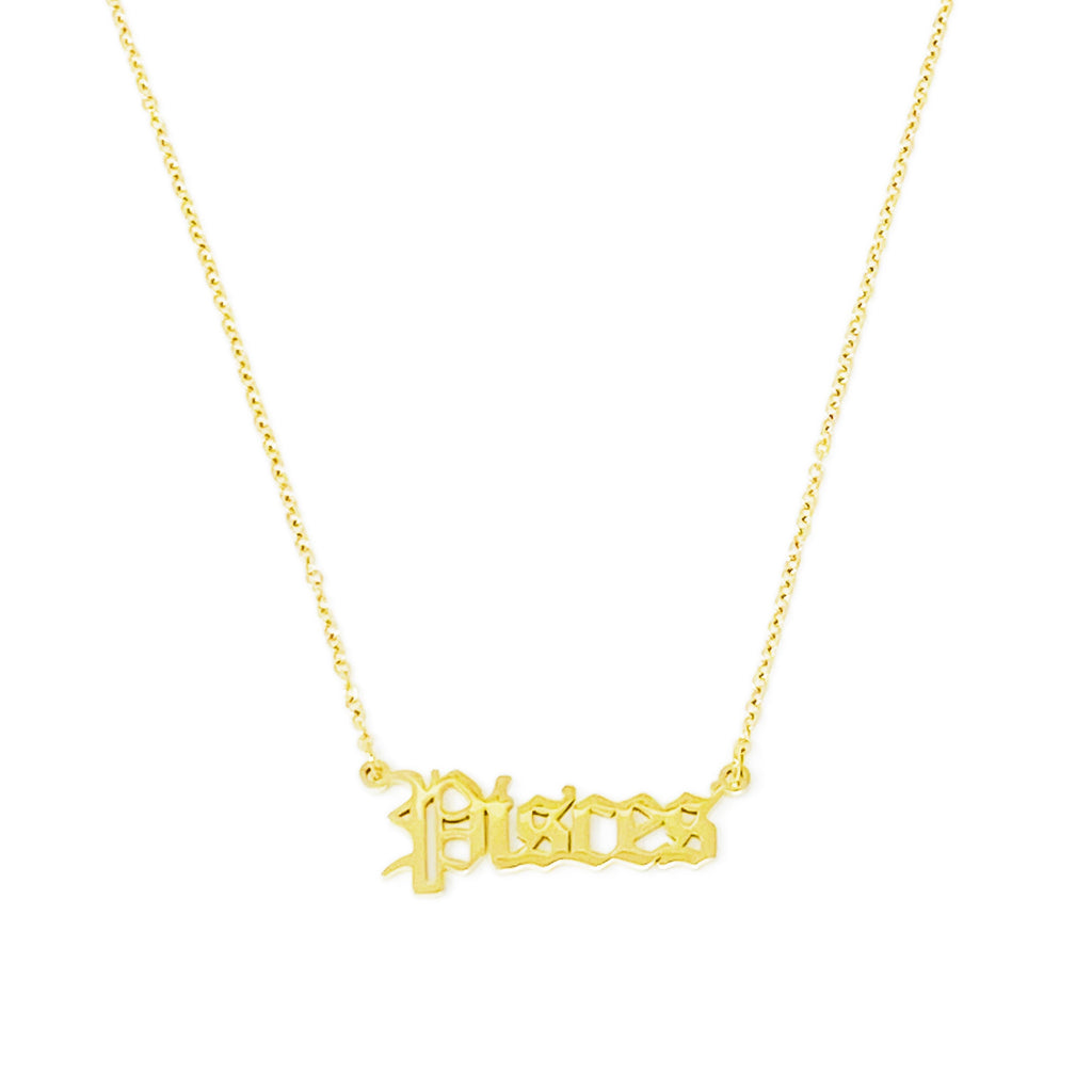 Zodiac necklace gold stainless steel