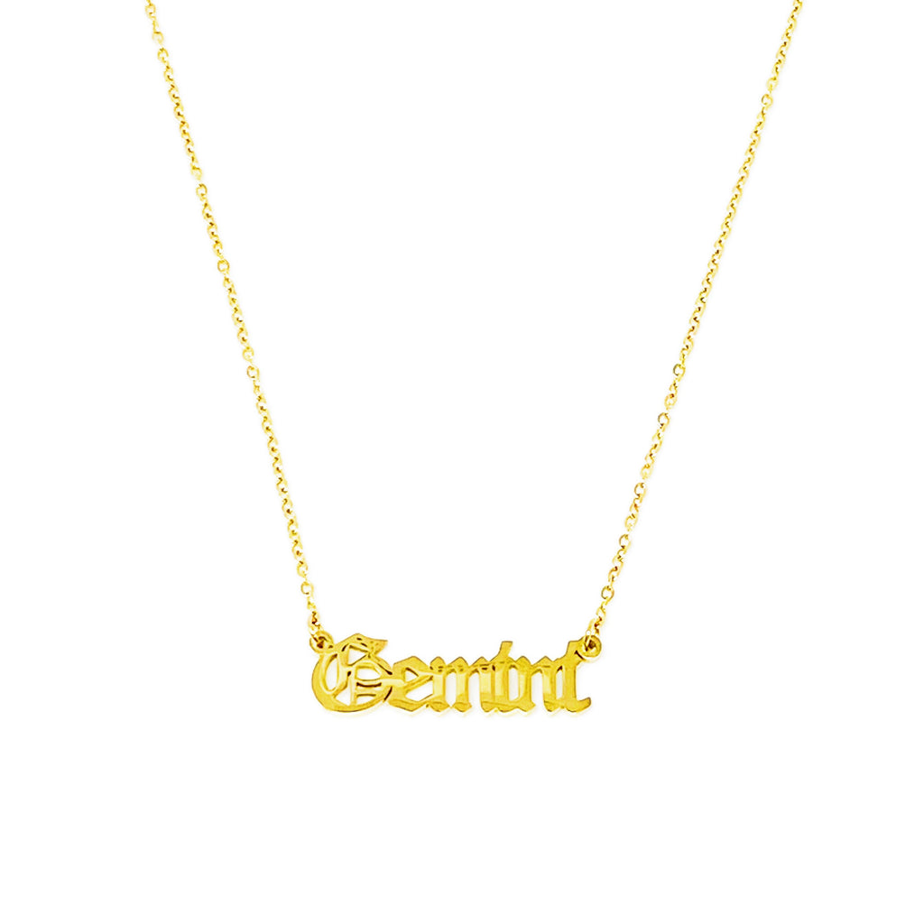 Zodiac necklace gold stainless steel