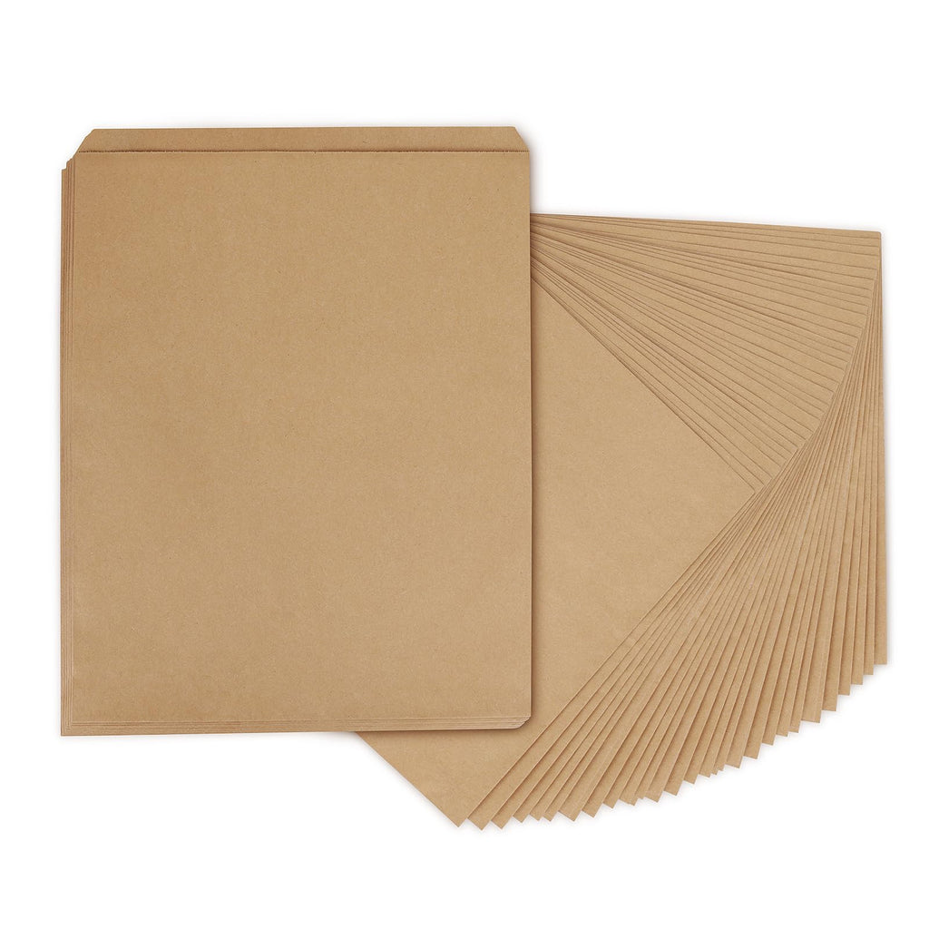 BagDream 10x13 Flat Paper Bags 100Pack Kraft Brown Paper bags for Prints Craft Cards Small Business Package Wrapping Gift Bags
