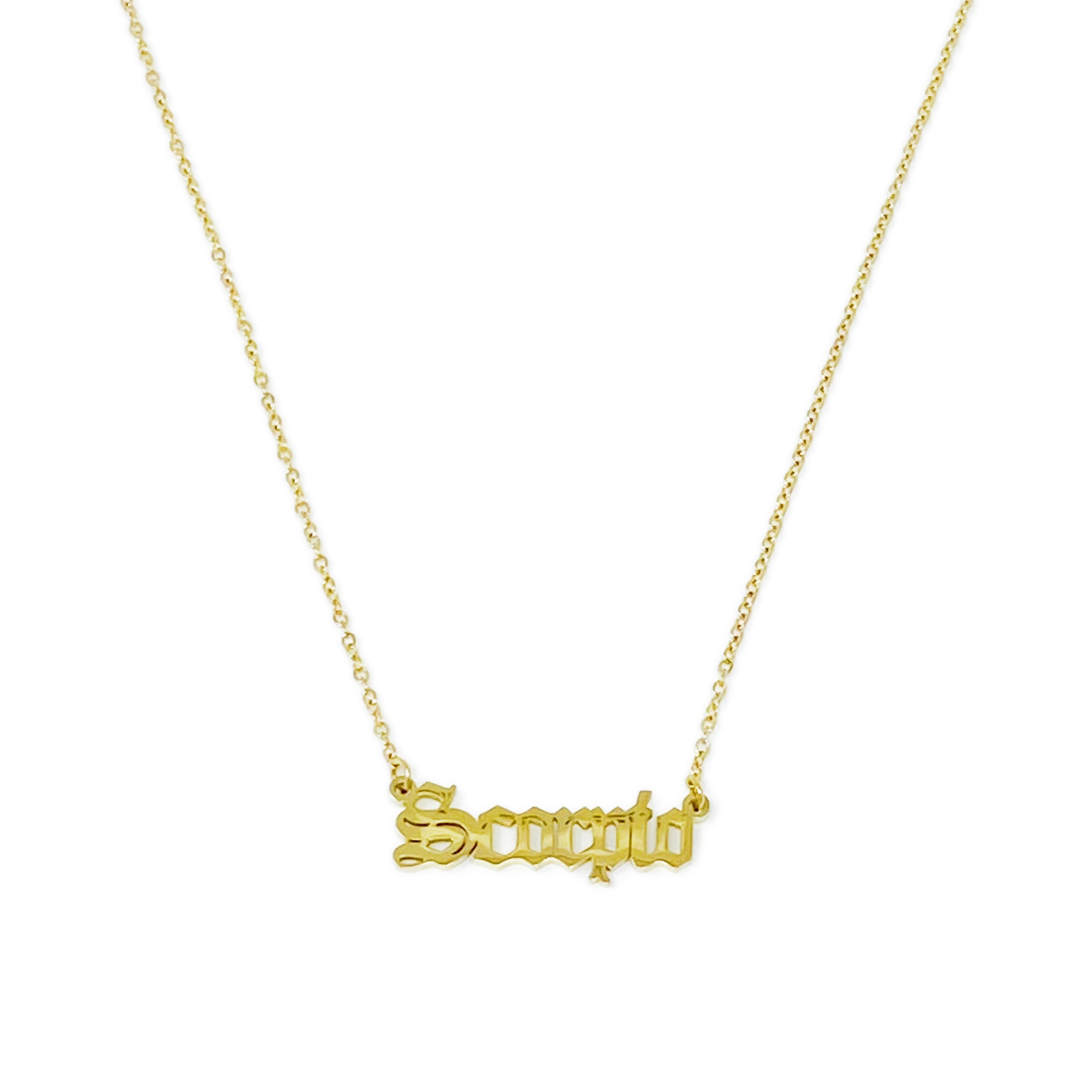 Zodiac necklace gold stainless steel