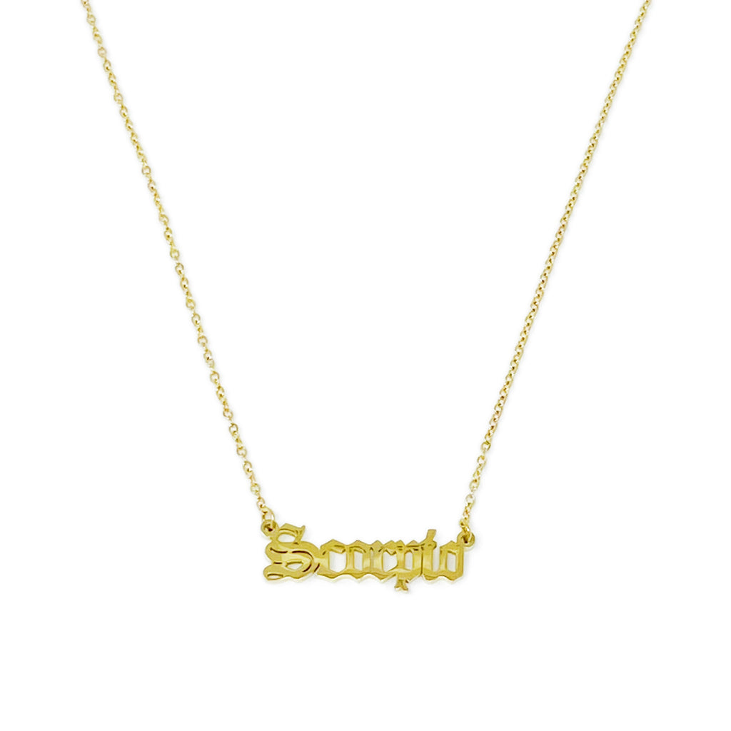 Zodiac necklace gold stainless steel