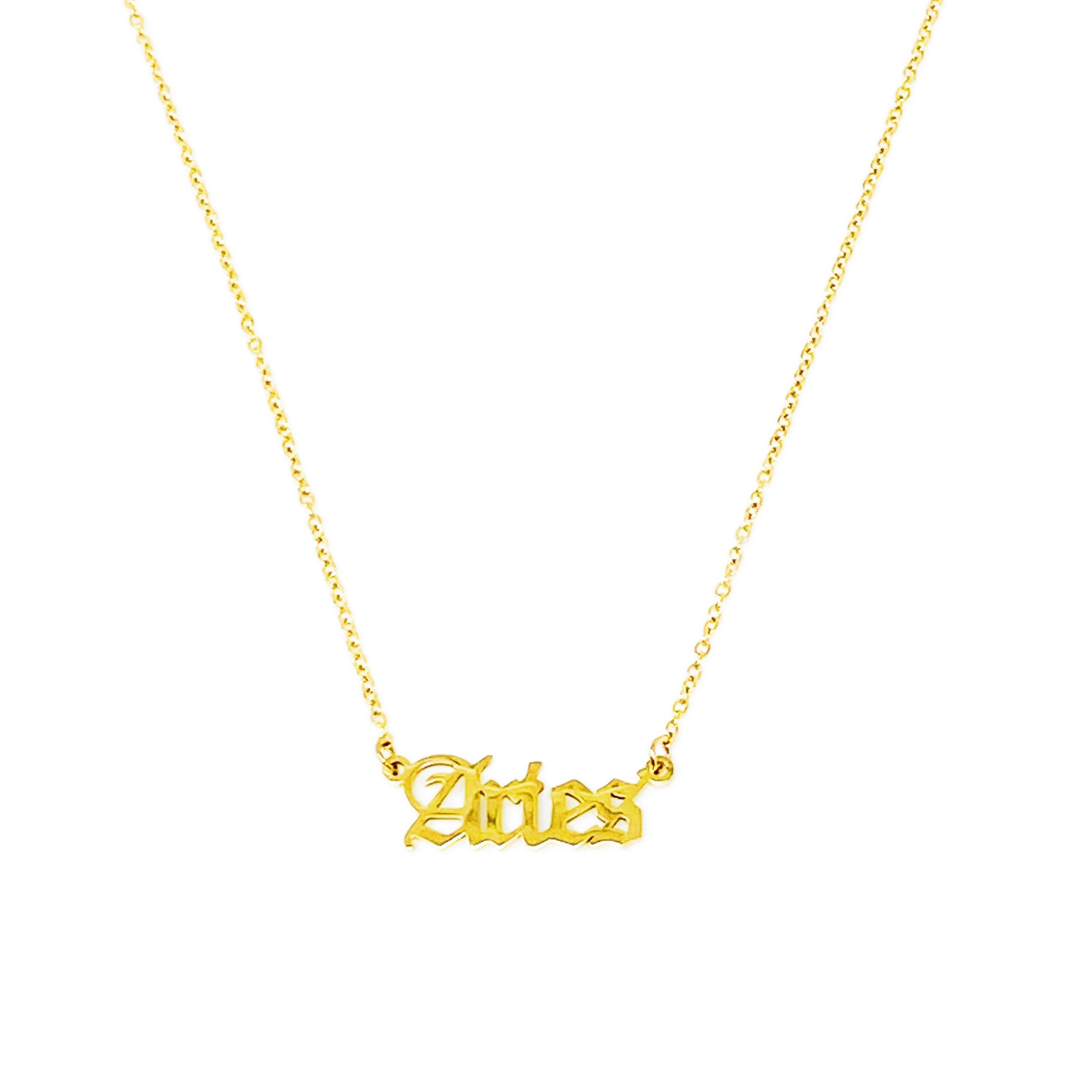 Zodiac necklace gold stainless steel