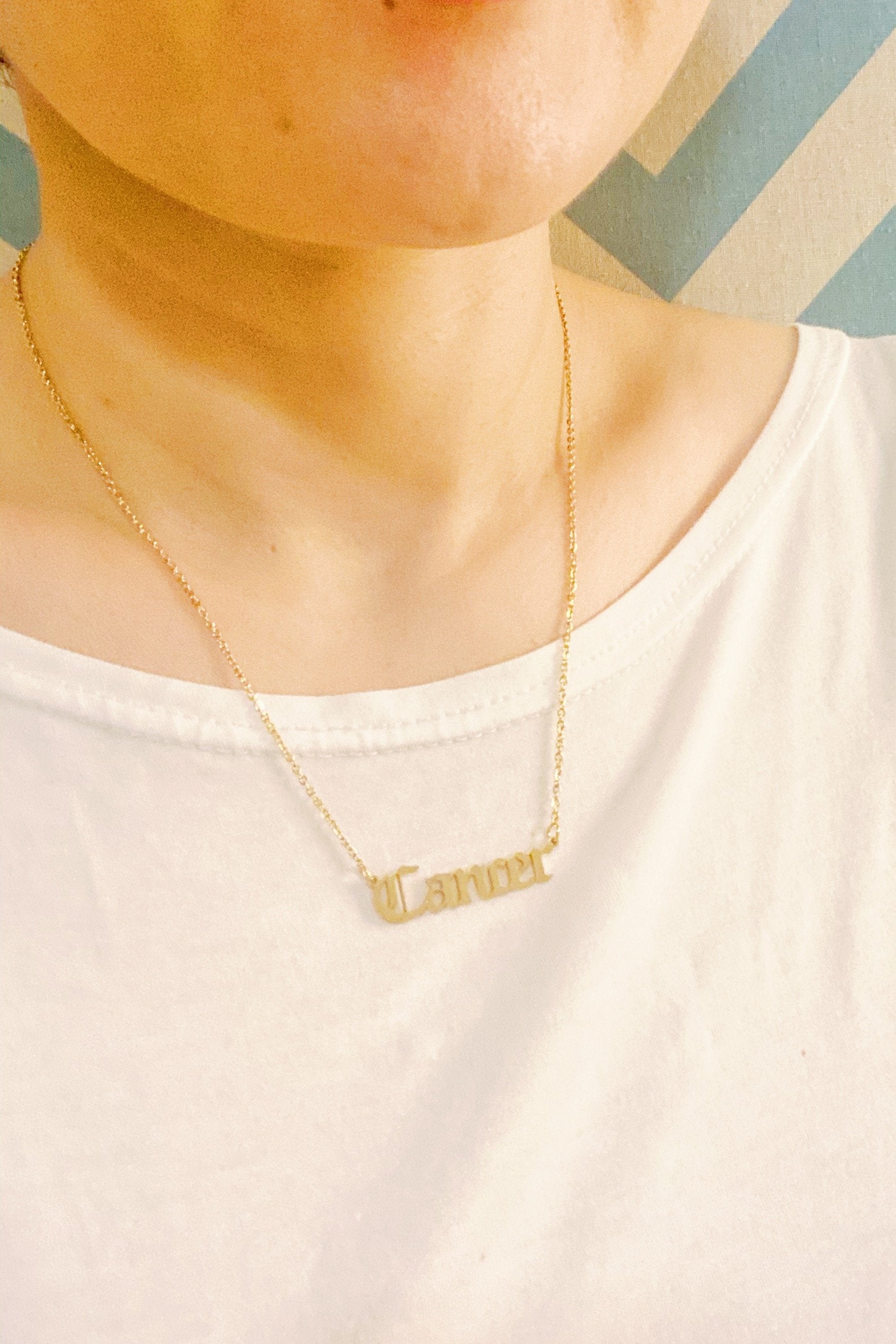 Zodiac necklace gold stainless steel