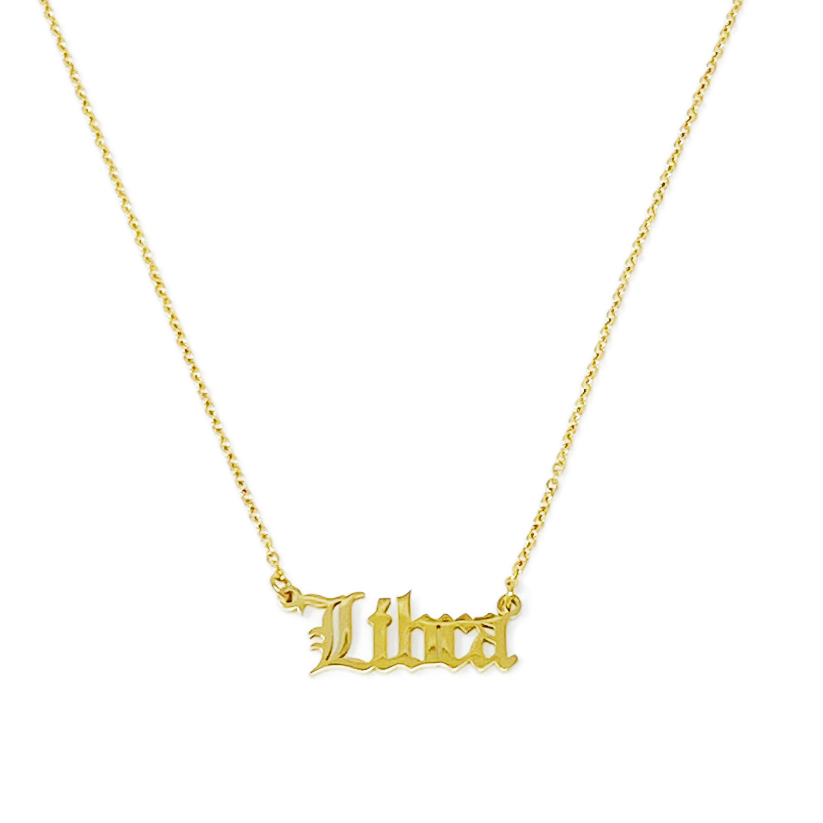 Zodiac necklace gold stainless steel