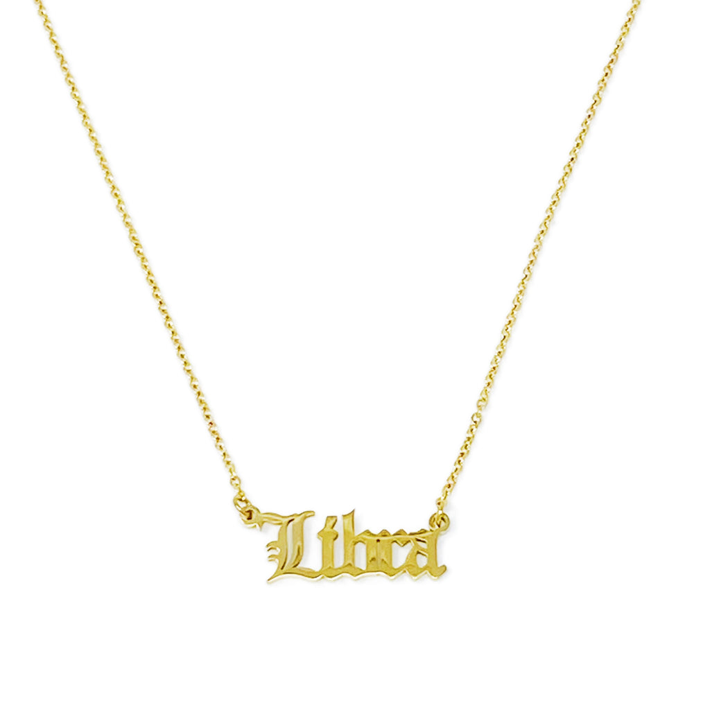 Zodiac necklace gold stainless steel