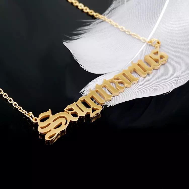Zodiac necklace gold stainless steel