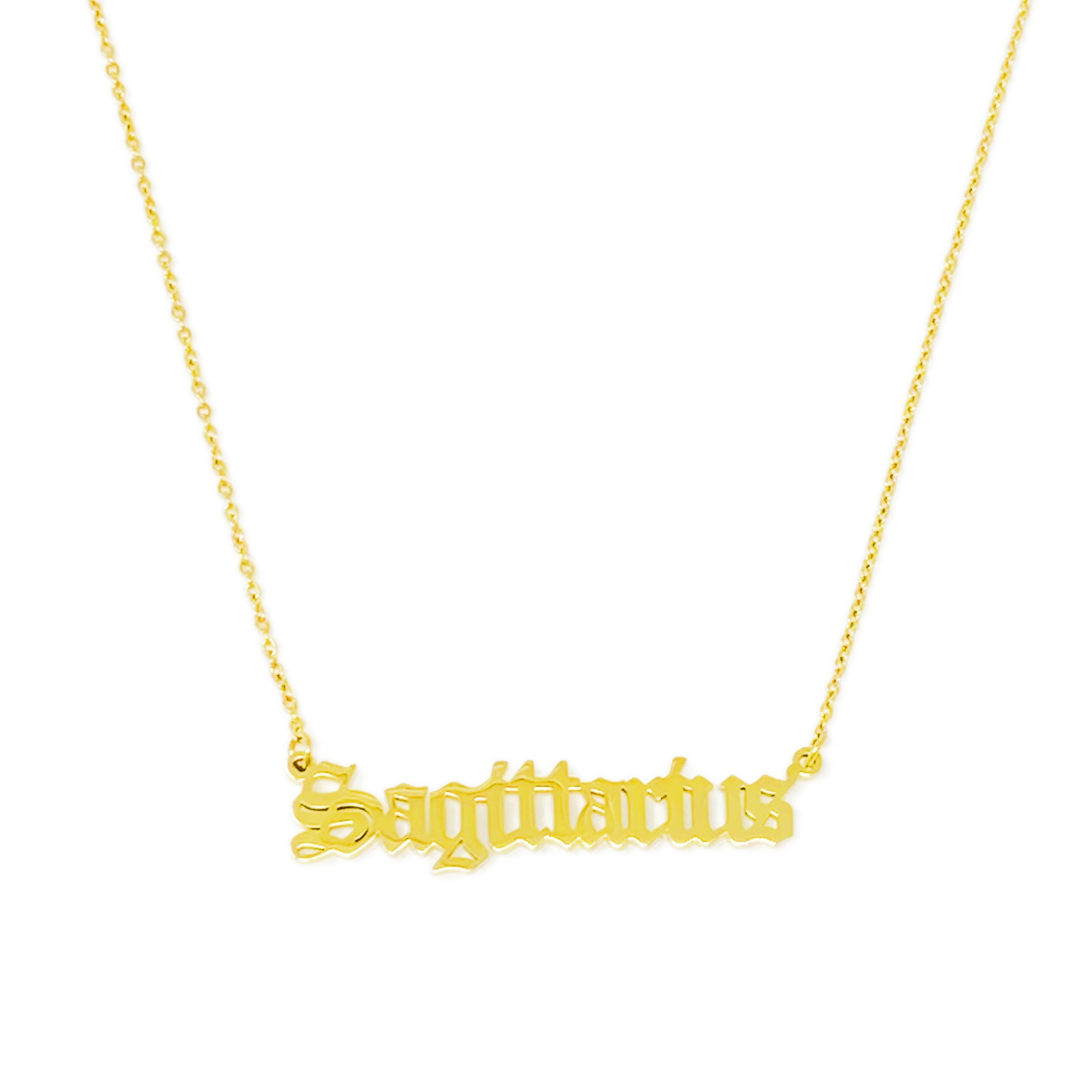 Zodiac necklace gold stainless steel