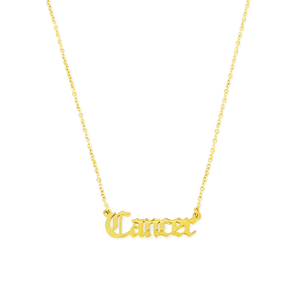 Zodiac necklace gold stainless steel