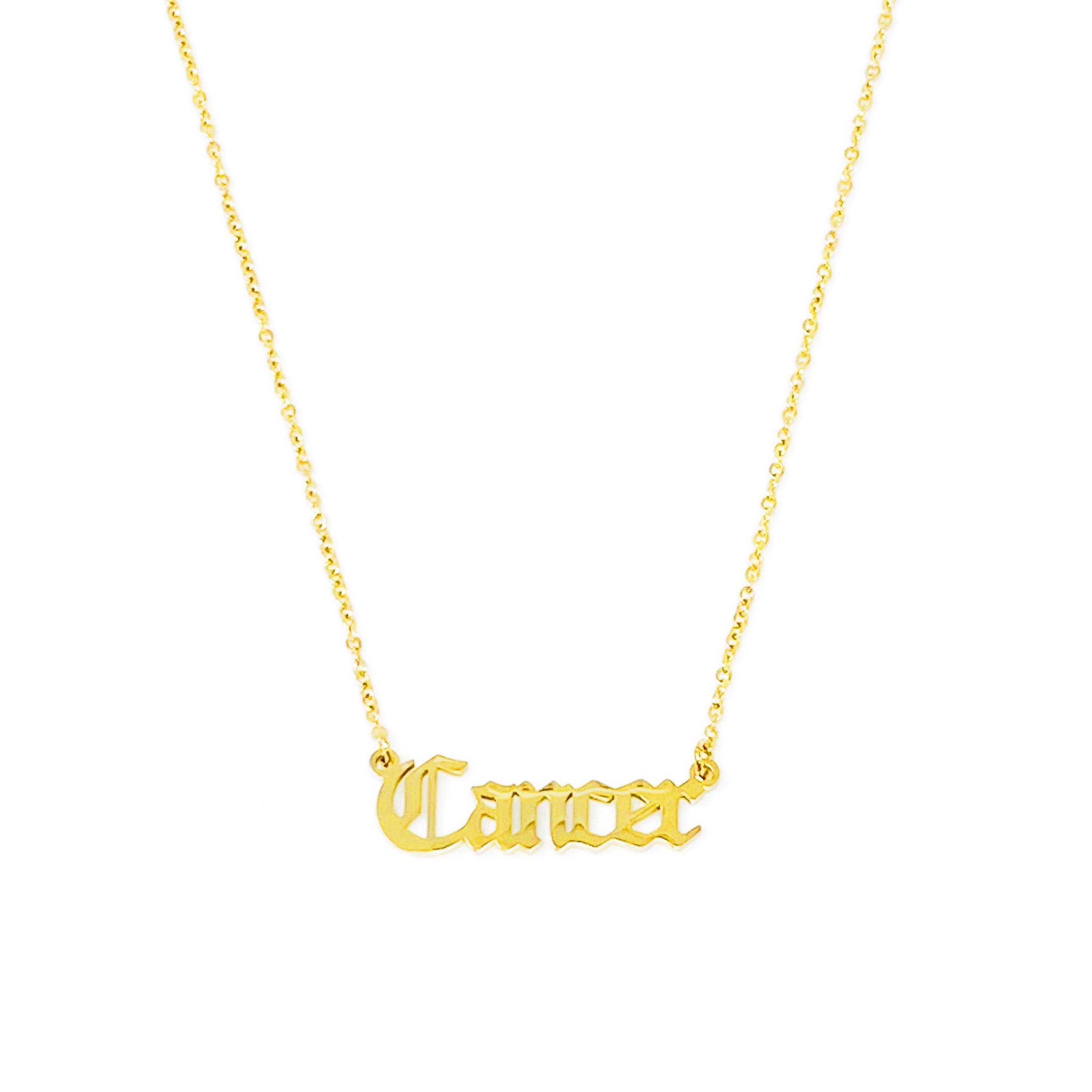 Zodiac necklace gold stainless steel