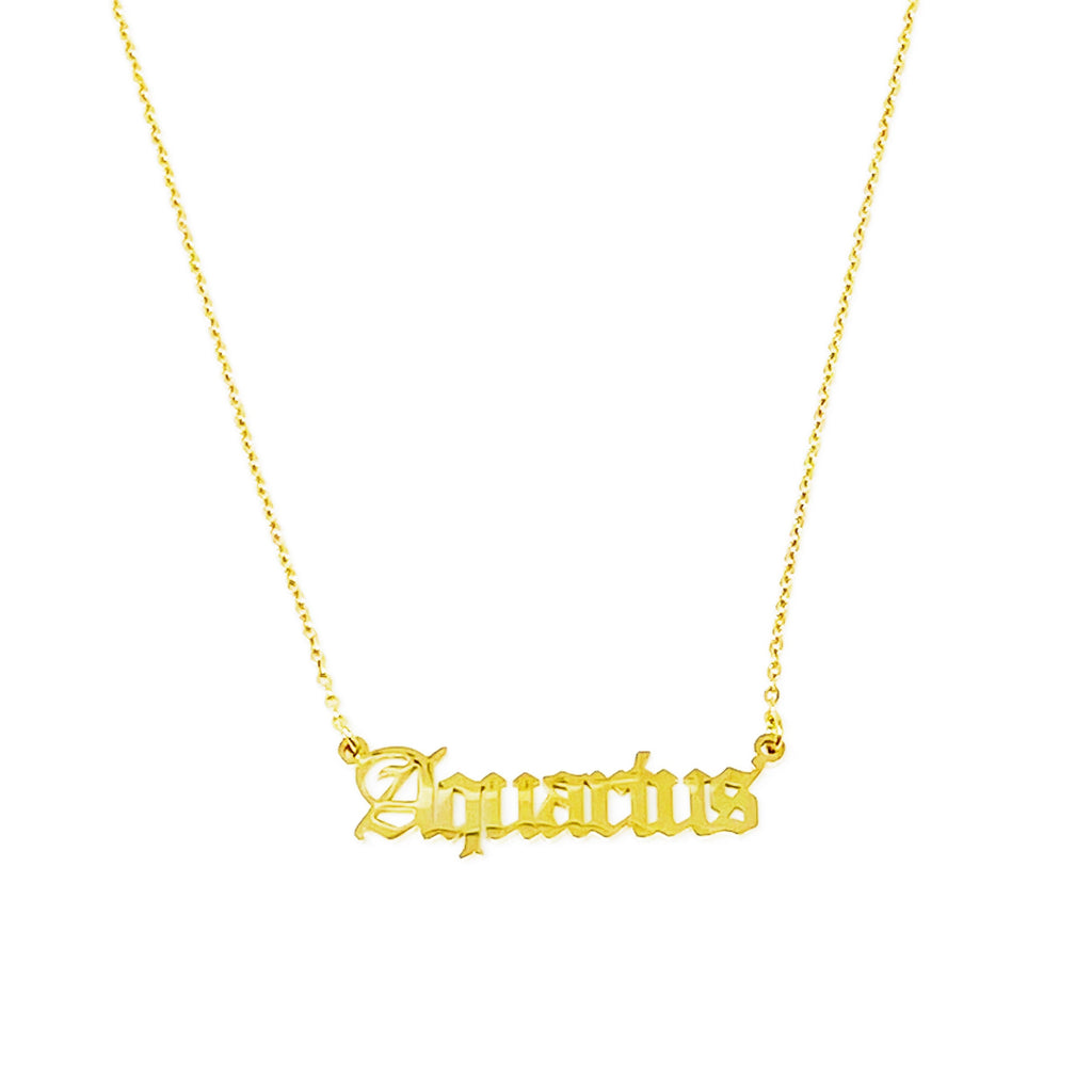 Zodiac necklace gold stainless steel