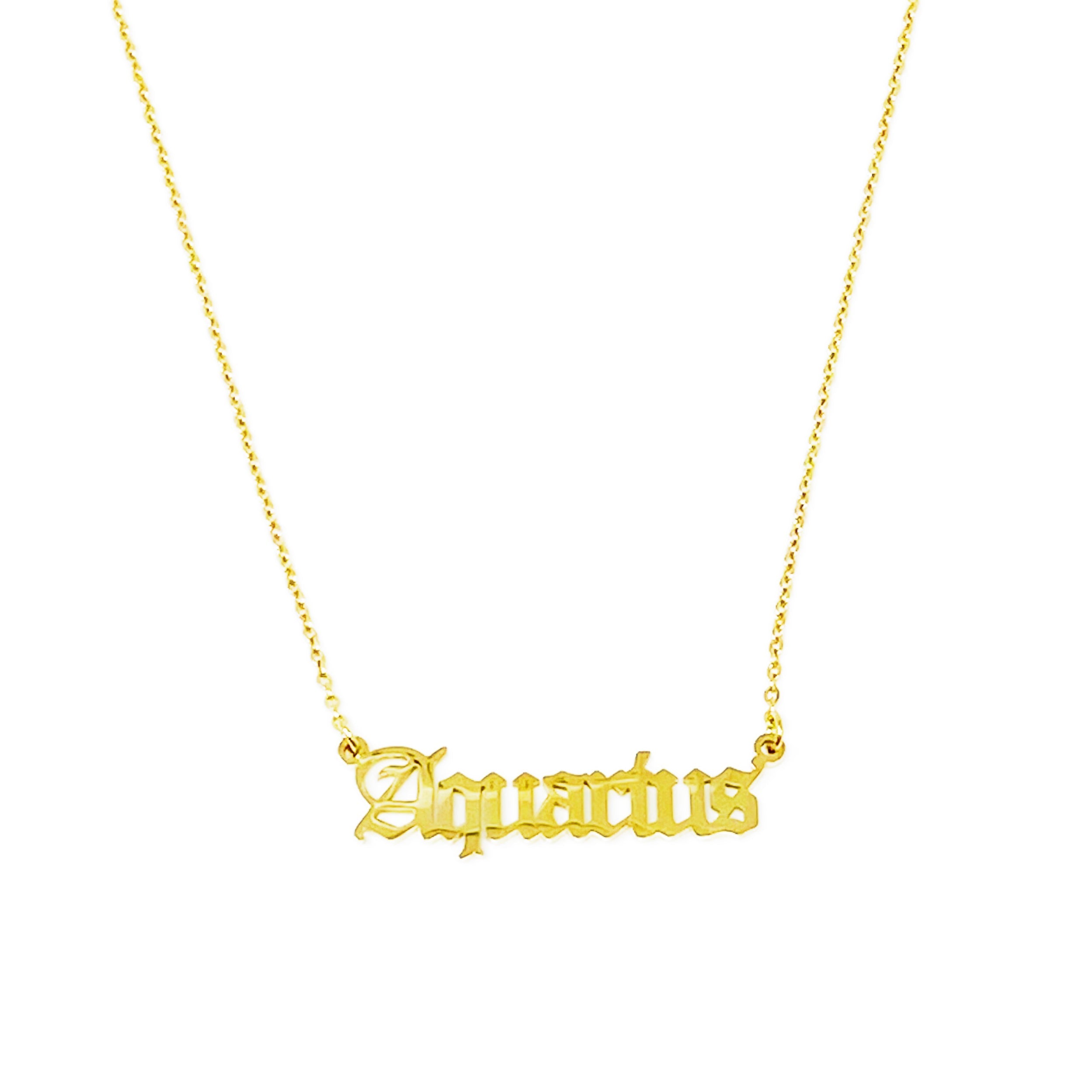 Zodiac necklace gold stainless steel