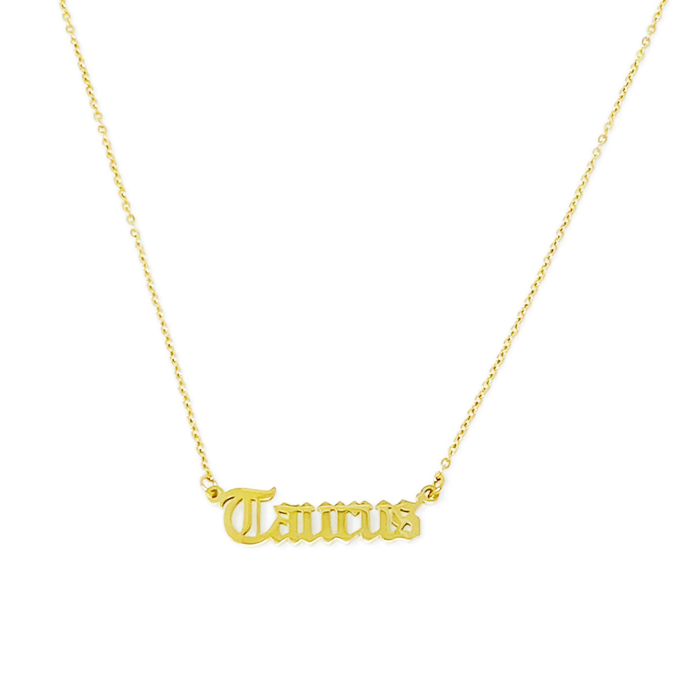 Zodiac necklace gold stainless steel