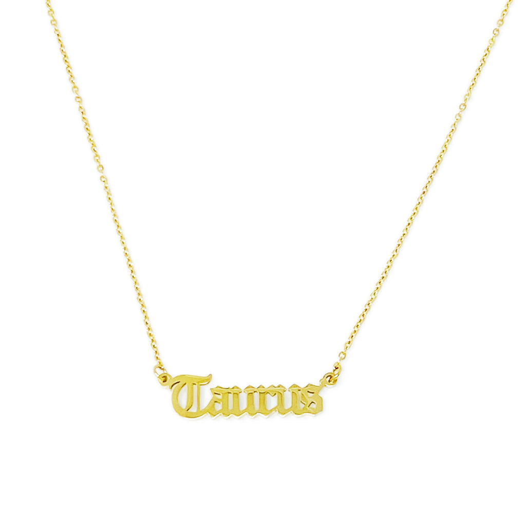 Zodiac necklace gold stainless steel