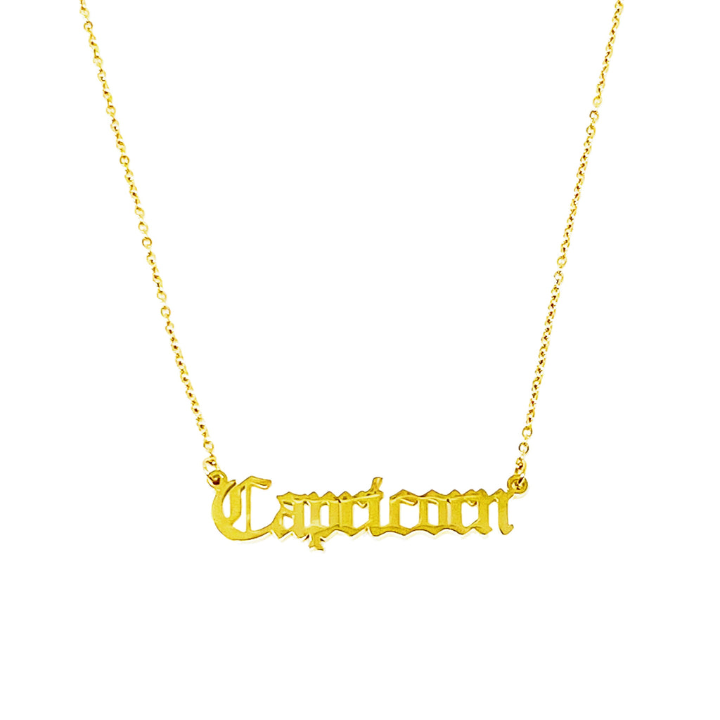 Zodiac necklace gold stainless steel